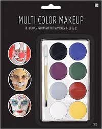 multi color face and body paint makeup