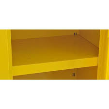 yellow shelf for flammable coshh cabinets