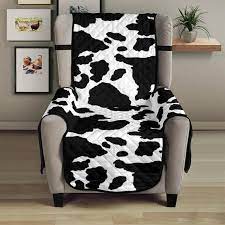 Cow Furniture Slipcovers In Black And