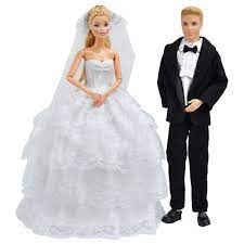 Lịch sử giá Bộ đầm cưới + vest trang trọng cho búp bê Barbie và Ken cập  nhật 2/2022 - BeeCost