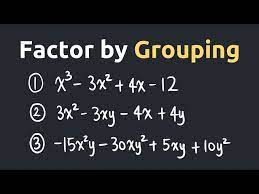 How Do You Factor By Grouping 4 Terms