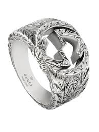 Lyst Gucci Interlocking G Ring In Metallic For Men