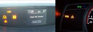 what causes the vsc light of your car