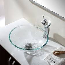 Bathroom Glass Vessel Sink Drain Faucet