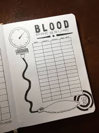 Blood Pressure Tracker Bulletjournaling Bullet Journal