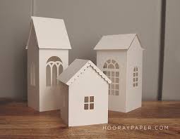 Paper House Svg Cutting Files 3d Houses Dxf Die Cut Craft Tool Luminary Farmhouse Church Template
