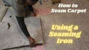 carpet using a seaming iron