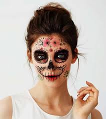 diy sugar skull temporary tattoo makeup