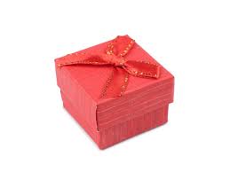 gift box with bow 4x4 cm stoklasa