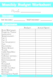 Weekly Budget Planner Template Free Simple