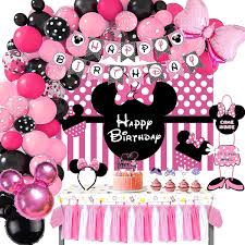 minnie theme mouse birthday decorations