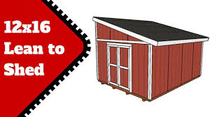 12x16 lean to shed plans myoutdoorplans