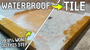 waterproofing tiling a shower floor