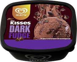 dark fudge kisses ice cream