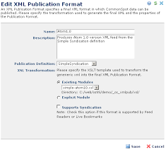 add xml publication format