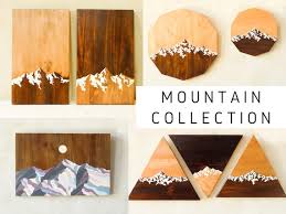 Wood Art Mountain Round Mountain Wall