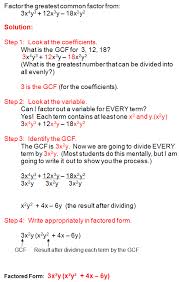 Factoring Polynomials Using Gcf