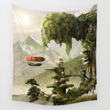 Giant Willow Fantasy Wall Tapestry By