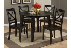 Plus, the curved lines of the seats helps to soften a rough and tough. Jofran Simplicity Round Table And 4 Chair Set With X Back Chairs Stoney Creek Furniture Dining 5 Piece Sets