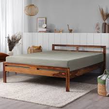 Bed V Premium Sheesham Wood Bed