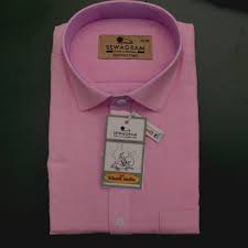 khadi shirt pink color half sleeve pure