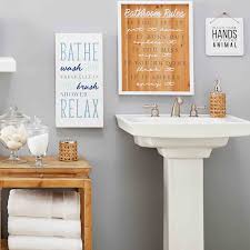 Bathroom Rules En Wall Sign Natural Sold By At Home