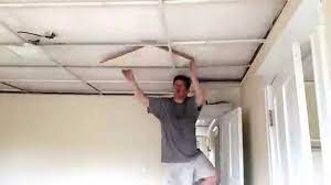 removal of drop ceiling tiles