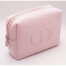 dior beauty cd logo pink cosmetic pouch