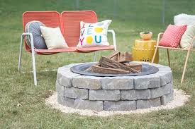 Fire Pit With Landscape Wall Stones
