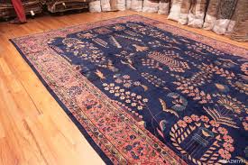 blue antique indian area rug 70880