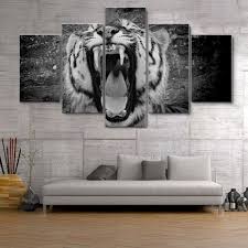 Tiger 5 Piece Canvas Wall Art