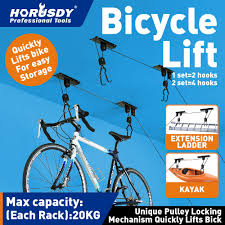 bike bicycle lift ceiling mounted hoist