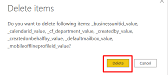 delete multiple tables or columns at