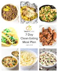 7 day clean eating meal plan jan 2 8