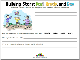 bullying worksheets for kids and teens