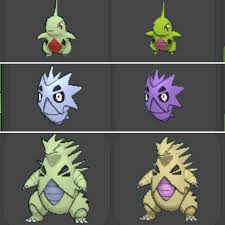 Larvitars Shiny Evolutions Comparisons Thesilphroad