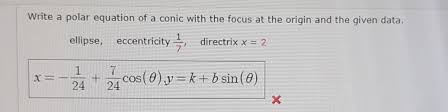 Polar Equation Of A Conic