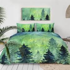 fir forest cotton bed sheets spread