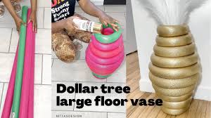 floor vase using pool noodles tutorial
