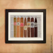 Cigar Dictionary Art Print Cigar Wrapper Chart Smoke Cigars Tobacco Art Wall Gift Ideas For Men Man Cave Da219