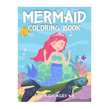 How to draw and color the little mermaid step by step easily? Mermaid Coloring Book For Kids Ages 4 8 Gorgeous Coloring Book With Mermaids And Sea Creatures Buy Online In South Africa Takealot Com