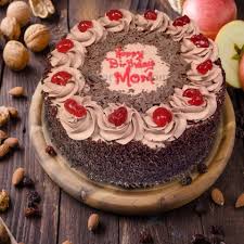 To the woman that always brought the best in me or at least saw the every birthday memory i have includes you lighting the candles on my cake. Black Forest Happy Birthday Mom Cake Online Order Send Midnight Same Day Delivery