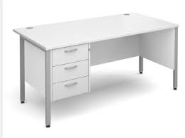 The teacher's desk sits like a lump of lard in every classroom and we really need to question what purpose it actually serves. White Straight Leg Teacher Desks With Drawers Uk Educational Furniture