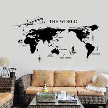 World Map Wall Art Quote Wall Stickers