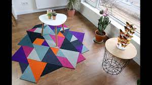 modular tangram diy rug made of carpet