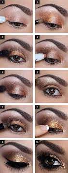 glamorous gold smokey eye makeup tutorials