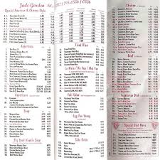 menu at jade garden restaurant new