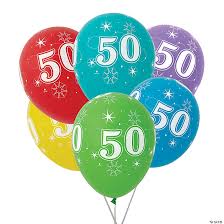 50th birthday sparkle 11 latex balloon