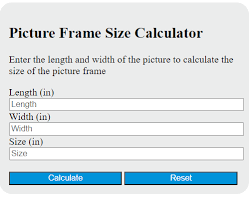picture frame size calculator