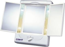 two sided lighted makeup mirror white tm7lx
